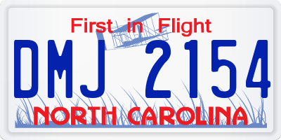 NC license plate DMJ2154