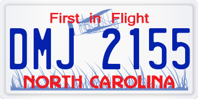 NC license plate DMJ2155