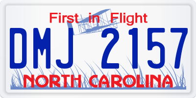 NC license plate DMJ2157