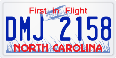 NC license plate DMJ2158