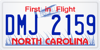 NC license plate DMJ2159