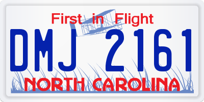 NC license plate DMJ2161