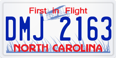 NC license plate DMJ2163