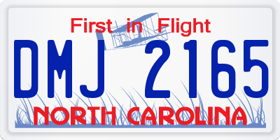 NC license plate DMJ2165