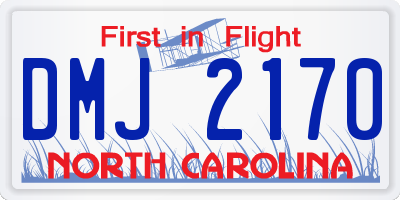NC license plate DMJ2170