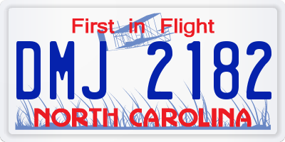 NC license plate DMJ2182