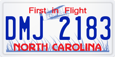 NC license plate DMJ2183