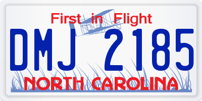 NC license plate DMJ2185