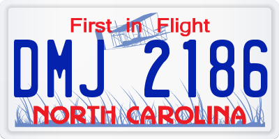 NC license plate DMJ2186