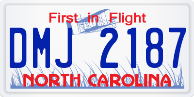 NC license plate DMJ2187
