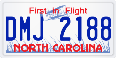 NC license plate DMJ2188