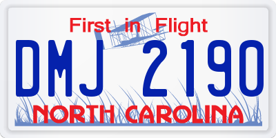 NC license plate DMJ2190