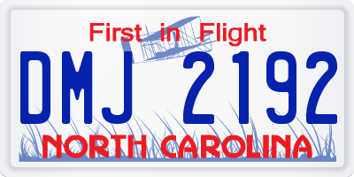 NC license plate DMJ2192