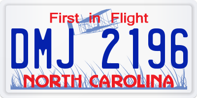 NC license plate DMJ2196