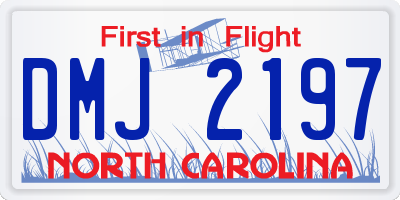 NC license plate DMJ2197