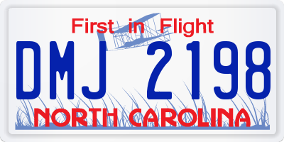 NC license plate DMJ2198