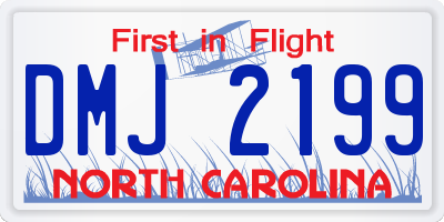 NC license plate DMJ2199