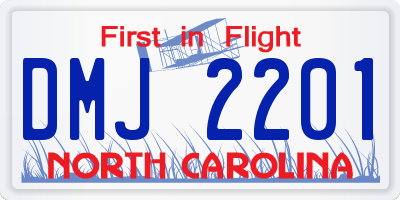 NC license plate DMJ2201