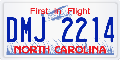 NC license plate DMJ2214