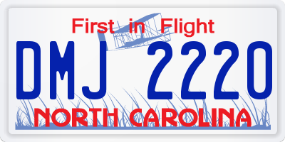NC license plate DMJ2220