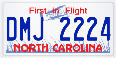 NC license plate DMJ2224