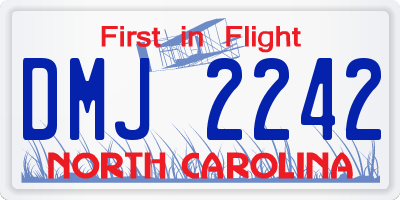 NC license plate DMJ2242