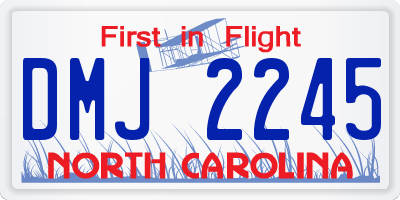NC license plate DMJ2245