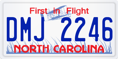 NC license plate DMJ2246