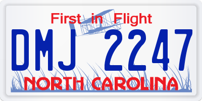 NC license plate DMJ2247