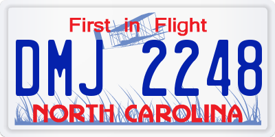 NC license plate DMJ2248