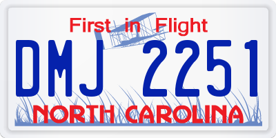 NC license plate DMJ2251