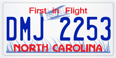 NC license plate DMJ2253