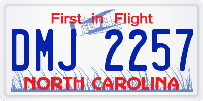 NC license plate DMJ2257