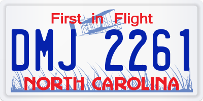 NC license plate DMJ2261