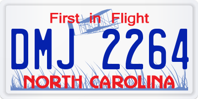 NC license plate DMJ2264