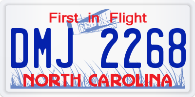 NC license plate DMJ2268