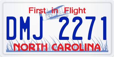NC license plate DMJ2271