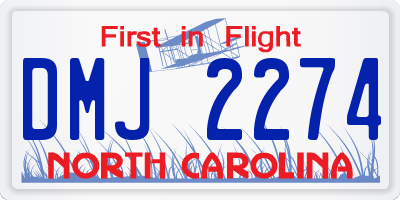 NC license plate DMJ2274