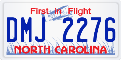 NC license plate DMJ2276