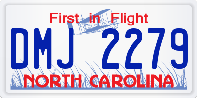 NC license plate DMJ2279
