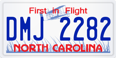 NC license plate DMJ2282