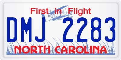 NC license plate DMJ2283