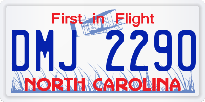 NC license plate DMJ2290