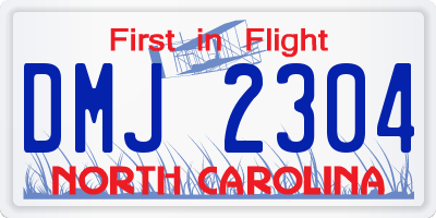 NC license plate DMJ2304
