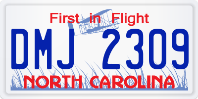 NC license plate DMJ2309