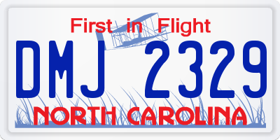 NC license plate DMJ2329