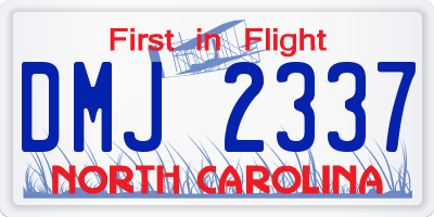 NC license plate DMJ2337
