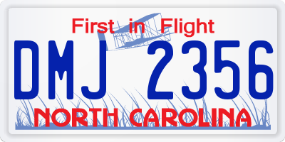 NC license plate DMJ2356