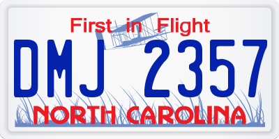 NC license plate DMJ2357