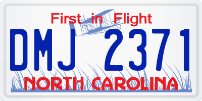 NC license plate DMJ2371